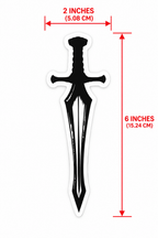 Sword & Cross Decal | 6" × 2"